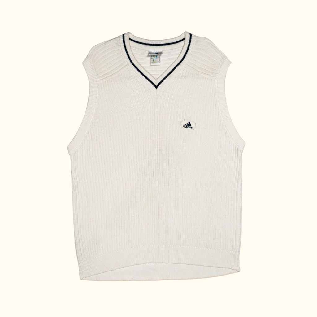 Chaleco Adidas "Tennis Court" 90s White - Talla L/XL