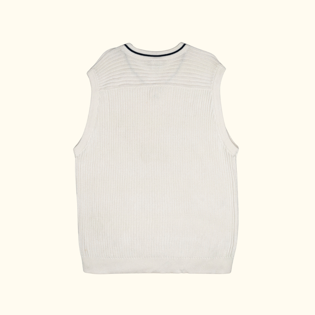 Chaleco Adidas "Tennis Court" 90s White - Talla L/XL
