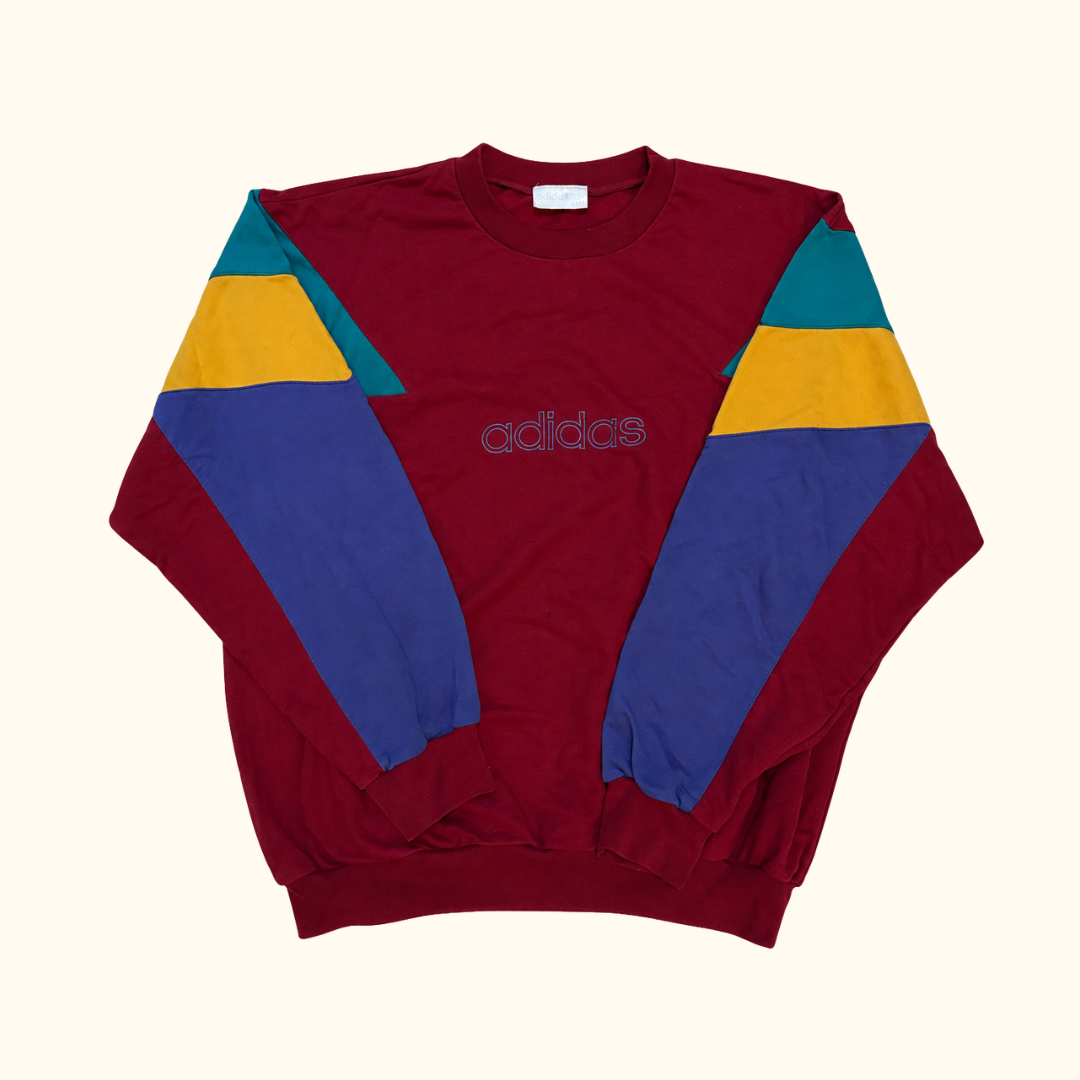 Sudadera Adidas Vintage Color Block Trefoil – Talla L