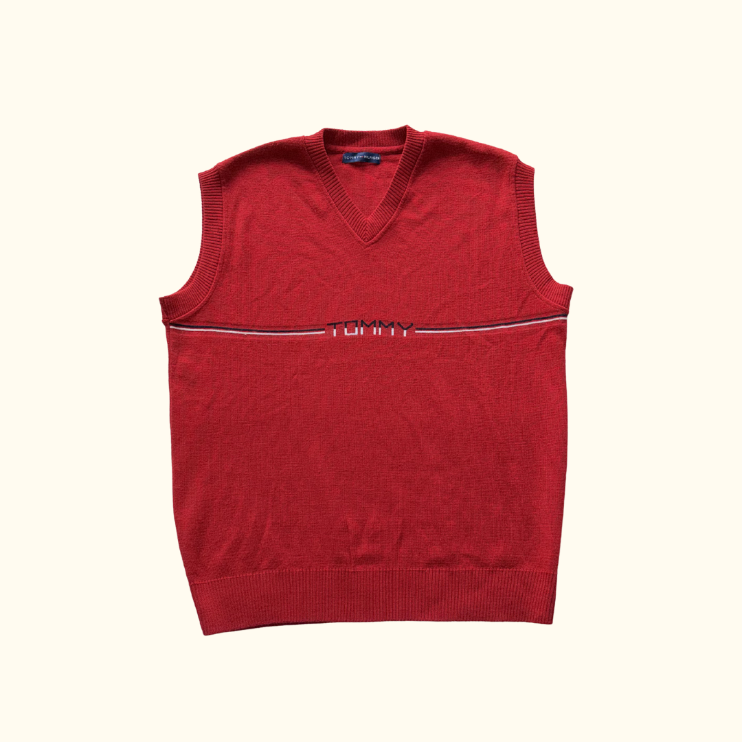 Chaleco Tommy Hilfiger Vintage Rojo de Punto L/XL