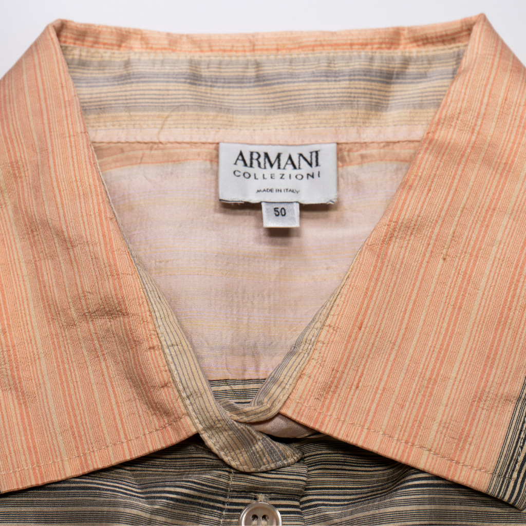 Camisa de Seda Armani Collezioni "Sunset" - Talla L
