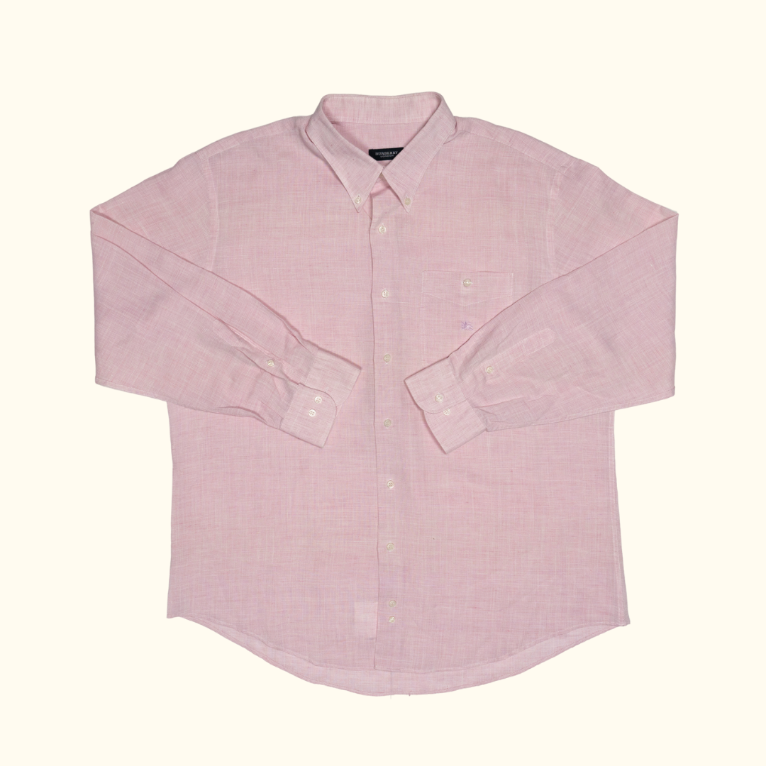 Camisa Burberry London "Salmon Chambray" - Talla L/XL