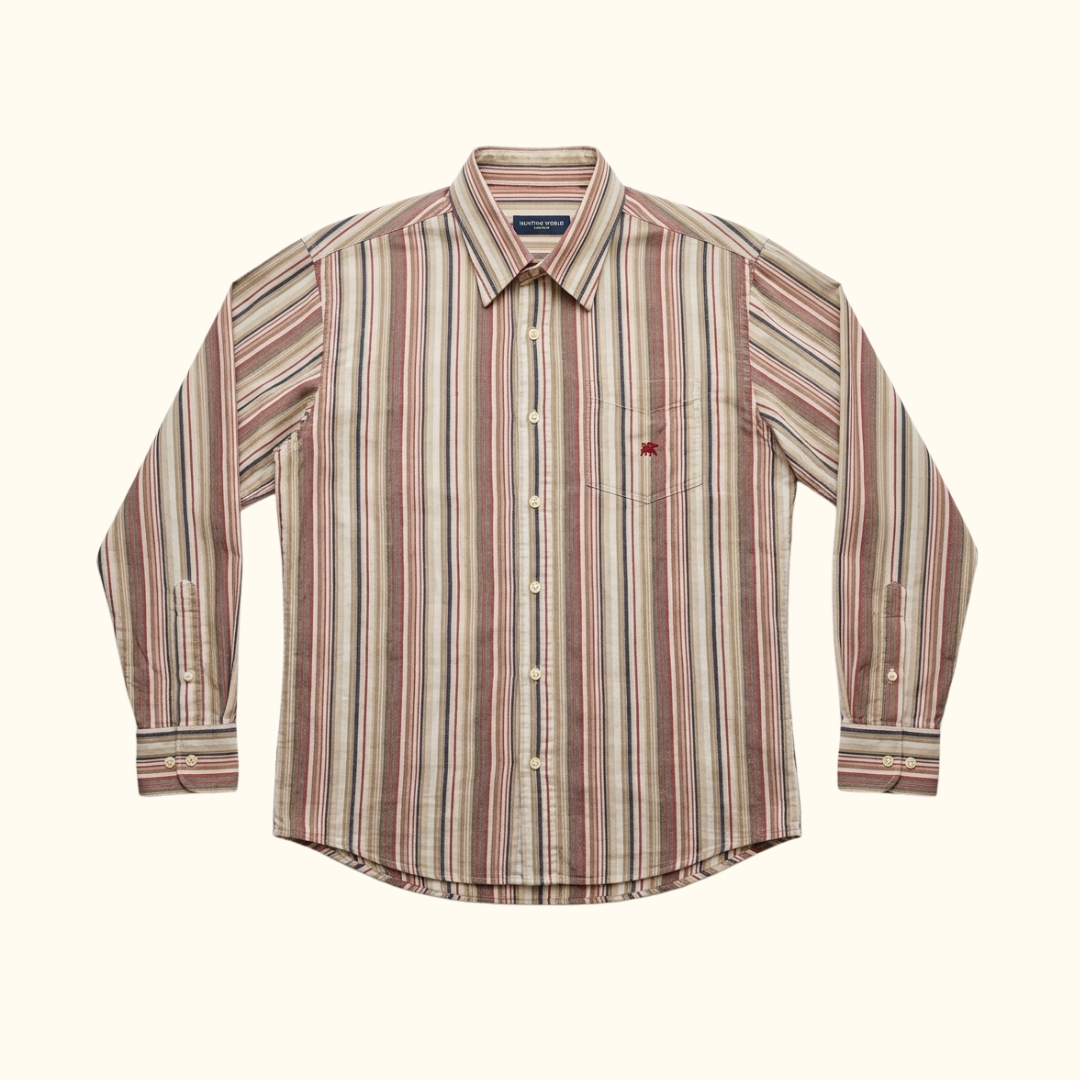 Camisa Burberry London Vintage de Rayas 100% algodón – Old Money – Talla M