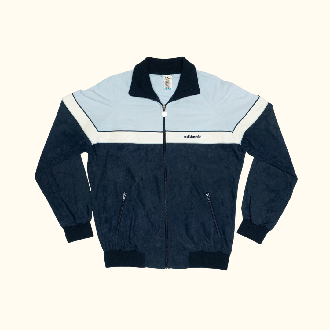 Chaqueta Adidas Vintage "Velour Block" 80s - Talla M