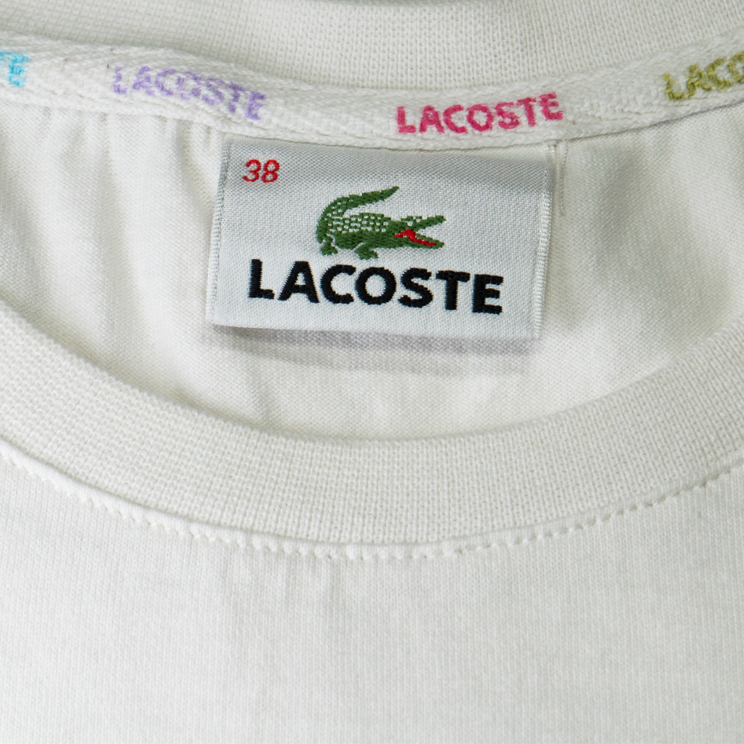 Camiseta Lacoste "Rainbow Spellout" - Talla XS/S