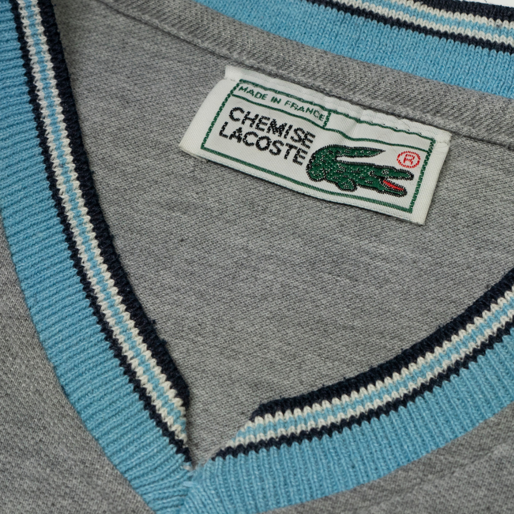 Camiseta Lacoste "V-Neck Structured" Grey - Talla XXL