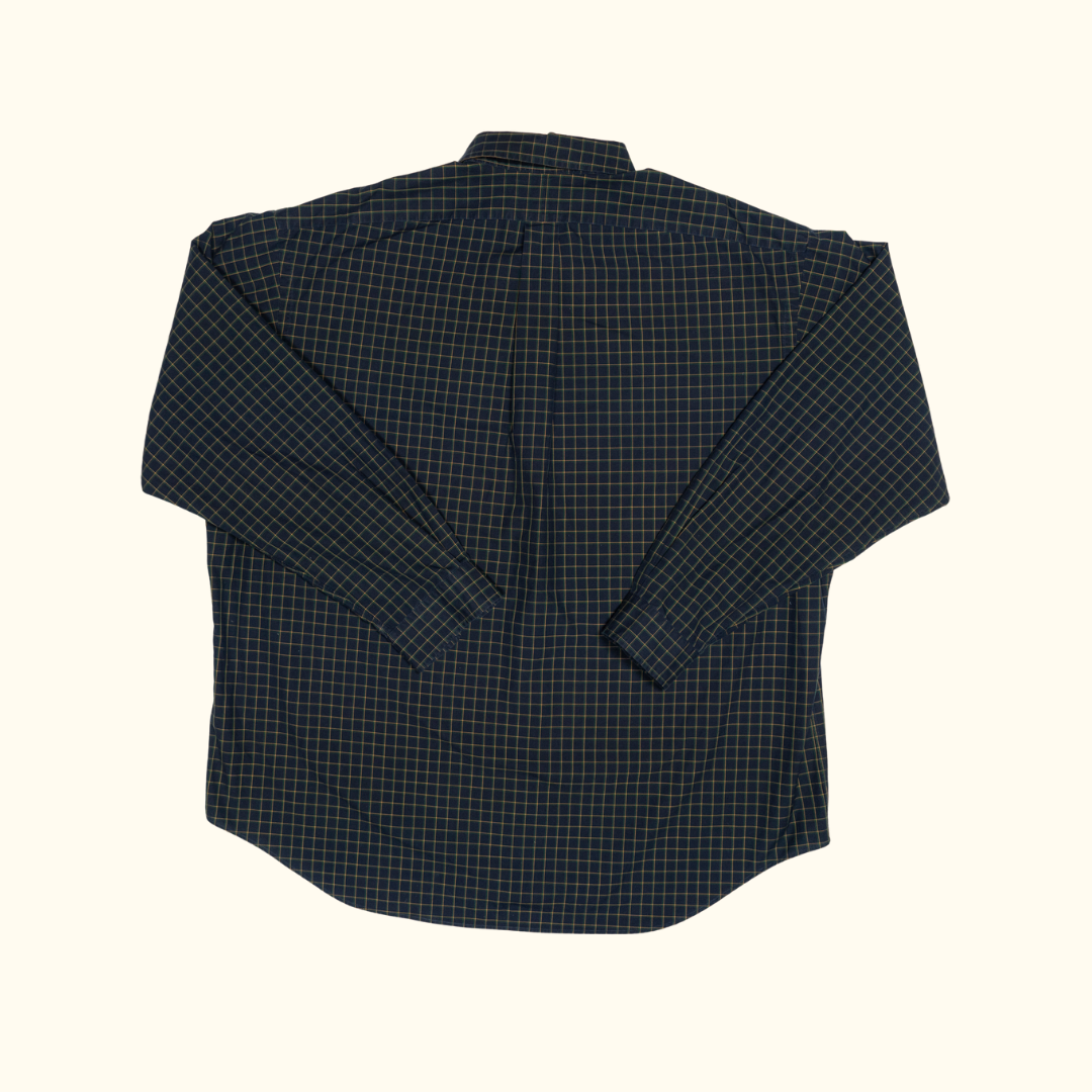 Camisa Ralph Lauren "Blake" 90s Navy Grid - Talla XXL