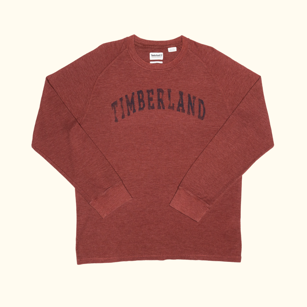 Camiseta Térmica Timberland Waffle Knit Rust - Talla XXL