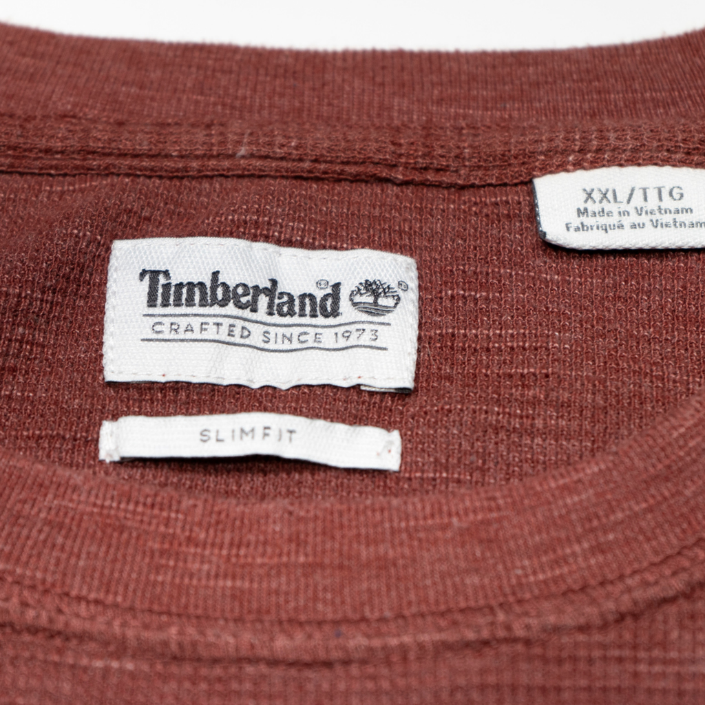 Camiseta Térmica Timberland Waffle Knit Rust - Talla XXL